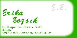 erika bozsik business card